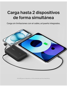 BELKIN Bateria Externa 10000Mah Con Cable TIpo BPB021hqBK Negro