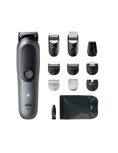 BRAUN Afeitadora de Barba,Cuerpo,Cortapelo 11 En 1 AIO 5560 Series 5 Recargable, Lavable Aqua Grip