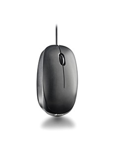 NGS Raton Optico Con Cable Tipo C FLAME-C Negro