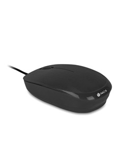 NGS Raton Optico Con Cable Tipo C FLAME-C Negro