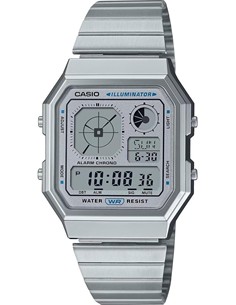 CASIO COLECCION A130WE-7AEF Reloj Digital Correa Acero inox,Cronometro,Temporizador,Alarma