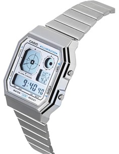 CASIO COLECCION A130WE-7AEF Reloj Digital Correa Acero inox,Cronometro,Temporizador,Alarma