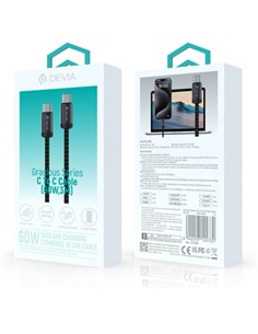 DEVIA Cable Datos Y Carga Tipo C M/M PD 60W 3Mtrs Negro