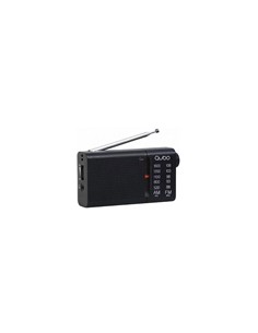 QUBO Radio Portatil Analogico RS2 AM/FM Negro