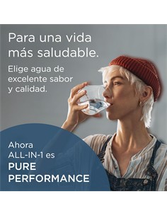 BRITA Jarra de Agua Filtrante de Cristal 2.5L Azul Incluye 1 Filtro MAXTRA PRO
