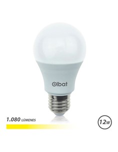 ELBAT Bombilla Led A60 E27,12W,1080 Lumenes,,3000k Luz Calida EB0455