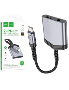 HOCO Adaptador Tipo C/M a tipo C/H+Jack 3.5/H LS39 15Cms