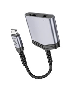 HOCO Adaptador Tipo C/M a tipo C/H+Jack 3.5/H LS39 15Cms