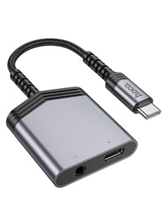 HOCO Adaptador Tipo C/M a tipo C/H+Jack 3.5/H LS39 15Cms