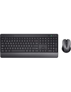 TRUST Teclado+Raton Inalambrico Silencioso TREZO Negro