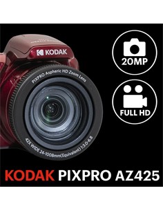 KODAK Camara De Fotos Digital PIXPRO AZ425 20Mpx/42x Rojo