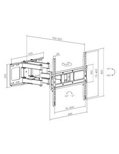 CROMAD Soporte TV LCD Pared 13.-75" Con Doble Brazo CR1175