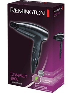 REMINGTON Secador de Pelo Compact 1800W D5000 3 Temperaturas  Con Funcion ECO