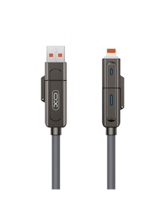 XO Cable Carga 4 En 1 Tipo C/ USb A a TIpo C/ Lightning NB275 60W 1Mtr