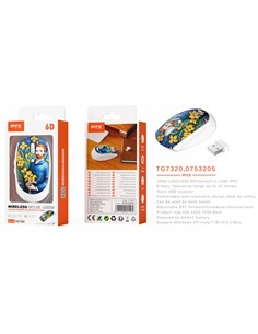 MTK Raton Inalambrico TG7320 2.4GHz Con Diseño Colores Blanco