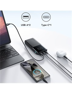 JOYROOM Bateria Externa Portail 10000mAh 25W Carga Rapida 2XUsb ,1X Tipo C JR-PBF20