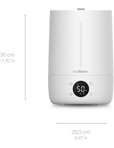 MEDISANA Humedificador Ultrasonico De Aire Top-Fill AH 663 Capacidad 4.5L Higrometro Con Alimentacio