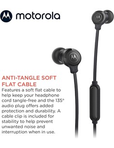 MOTOROLA Auricular Estereo Cable EARBUDS 3-S Negro