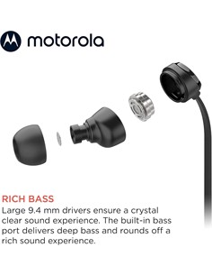 MOTOROLA Auricular Estereo Cable EARBUDS 3-S Negro