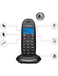 MOTOROLA Telefono Inalamrbrico C1001CB+ Negro