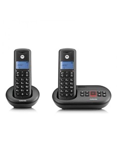 MOTOROLA Pack Duo Telefono Inalambrico Con Contestador Automatico E212 Negro