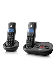 MOTOROLA Pack Duo Telefono Inalambrico Con Contestador Automatico E212 Negro