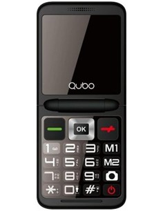 QUBO Telefono Movil X10 Negro Dual Sim,Camara,Linterna,Boton SOS,Radio FM