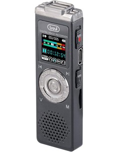 TREVI Grabadora de Voz Digital DR 437 SA2 8Gb,MP3,Activacion Por Voz, Recargable