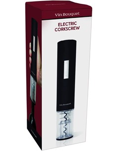 VIN BOUQUET Sacacorcho Abridor Electrico de Botella de Vino A Pilas FID 064 Negro