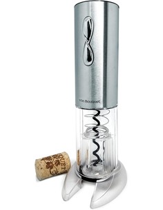 VIN BOUQUET Sacacorcho Abridor de Botella de Vino Recargable Usb  FID 004 Plata
