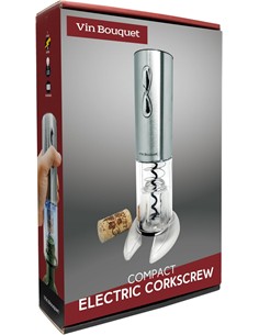 VIN BOUQUET Sacacorcho Abridor de Botella de Vino Recargable Usb  FID 004 Plata