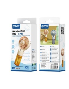 MAYOU Mini Ventilador de Mano Con Correa YH0057 Naranja Recargable