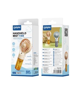 MAYOU Mini Ventilador de Mano Con Correa YH0057 Amarillo Recargable