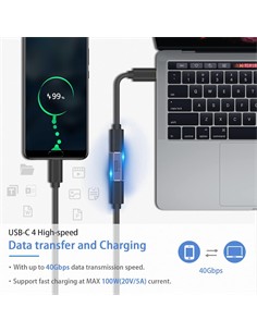 FGNS Adaptador Extensor De Video Tipo C H/H Usb 4 40Gbps AD203