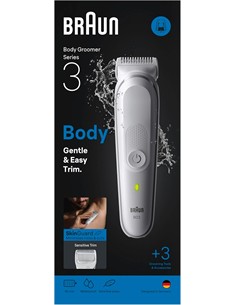 BRAUNA Afeitadorade de Cuerpo Series 3 BG 3530 Recargable Lavable Con 3 Accesorios