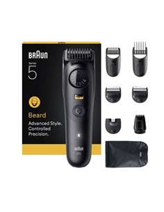 BRAUN Afeitadora de Barba Series 5 BT 5560 Recargable Lavable Con 8 Accesorios