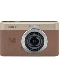 KODAK Camara Foto Digital PIXPRO C1 Marron Pantalla Abatible 4X Zoom,13MP,Full HD