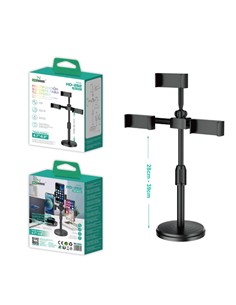 NEW SCIENCE Soporte Para 2 Movil de Sobremesa Multifuncional HD-262 4.7"-6.9" Ajustable 28-39cm