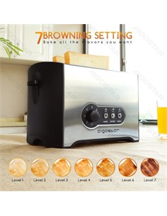 AIGOSTAR Tostadora de Pan 2 Rebanadas 900W 220-240V