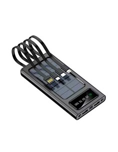 GREEN LYCA Bateria Externa Portatil 12000mAh Solar Con Cable Lightning,Usb C y Micro Usb G-1308