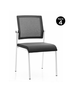 LOTE 4 SILLAS CONFIDENTE DESIGN APILABLES ESTRUCTURA MET?LICA CROMAD