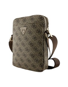 GUESS Bandolera Para Tableta 8" Logo Triangulo Marron