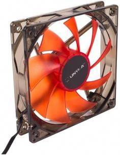 UNYKA 51792 Ventilador 12x12x2.5cms 12V0.25Amp Rojo