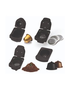 SOGO Cafetera 4 En 1 Cafe Molido/Monodosis/Capsulas/Te Infusion 0.85L SS-7650