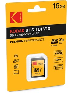 KODAK Tarjeta Memoria SDHC 16Gb V10 UHS-1 U1