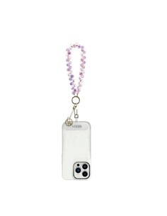 GUESS Colgante Universal Para Smartphones Pearl Drop Crystal Rosa