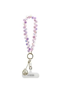 GUESS Colgante Universal Para Smartphones Pearl Drop Crystal Rosa