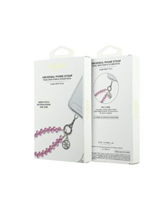 GUESS Colgante Universal Para Smartphones Pearl Drop Crystal Rosa