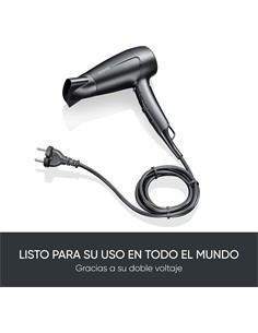 SEVERIN Secador de Pelo de Viaje HT 0159 1600W Plegable 2 Velocidades