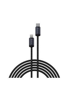 DEVIA Cable Datos Tipo C A Lightning PD 27W Gracious Series 3Mtrs Trenzado Nylon Negro